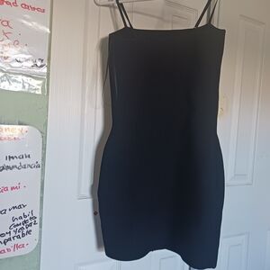 Aritzia Babaton  Dress Bodycon Mini Spaghetti Strap Black Black Used SZ S Women
